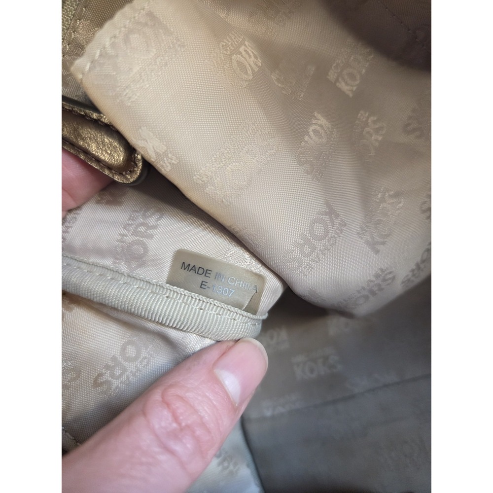 Michael Kors MK Signature Large Satchel Bag MK Sig Jacquard Crossbody Leather‎ - Picture 9 of 9